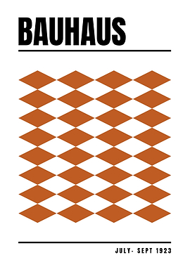 Bauhaus Geometric Poster