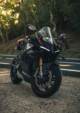 Black Ducati Corse Motorcycle