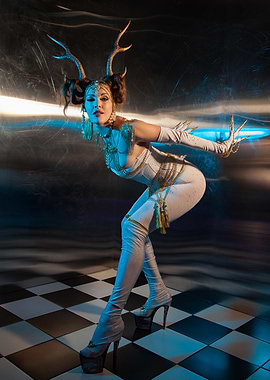 White Antler Costume