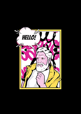 Pop Art Man Saying Hello