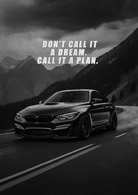 Black BMW on Winding Road