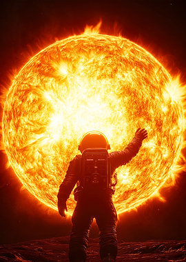 Astronaut Facing the Sun