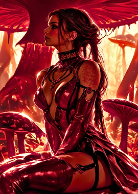 Red Queen in Mushroom Forest