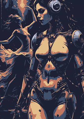 Cyberpunk Woman in Armor