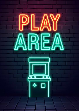 Neon Play Area Sign