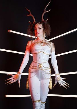 White Antler Costume