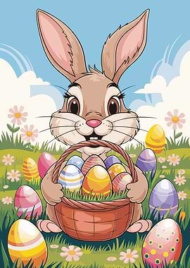 Easter Bunny with Basket