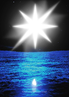 Aesthetic blue starry sky