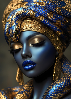 Woman with Snake Headband