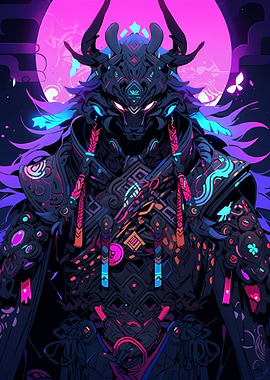 Cyberpunk Samurai Warrior