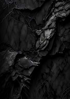 Abstract Black Rock Formation