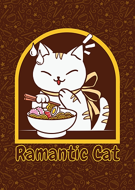 Ramen Cat Illustration