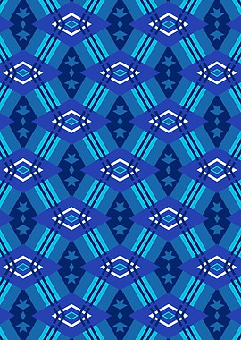 Blue Geometric Pattern