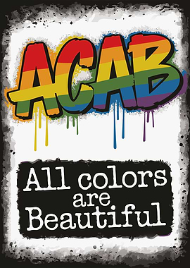 ACAB Rainbow Graffiti