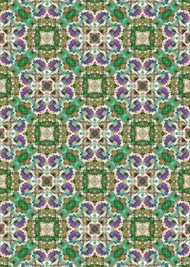 Green and Purple Geometric Pattern
