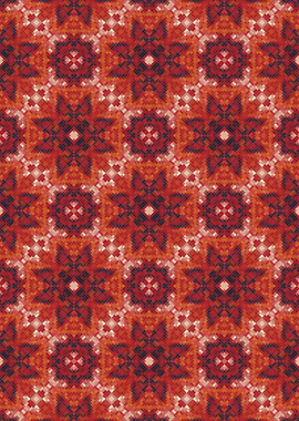 Red and Orange Geometric Pattern
