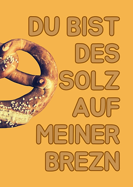 Pretzel with German Saying