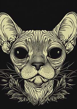 Sphynx Cat Portrait