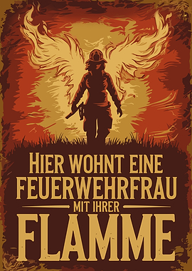 Firefighter Woman Poster