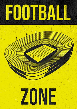 Football Zone Stadium Silhouette
