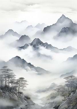 Misty Mountain Landscape