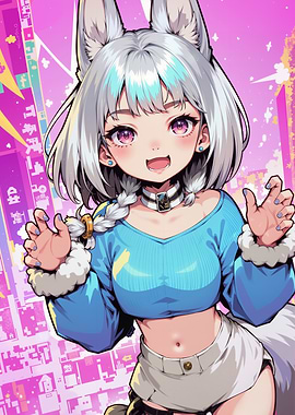 Anime Girl with Fox Ears