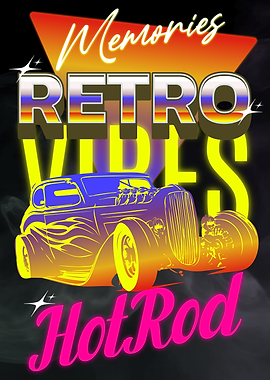 Retro Hot Rod Vintage Classic Car Design