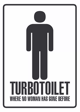 Turbo Toilet Sign