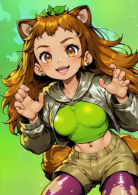 Anime Girl with Cat Ears