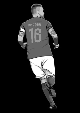 Daniele De Rossi Black and White Version