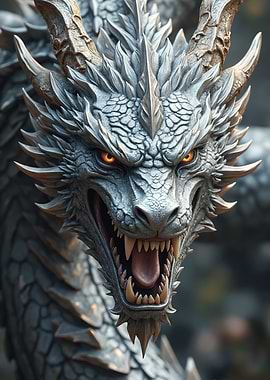 Silver Dragon Portrait