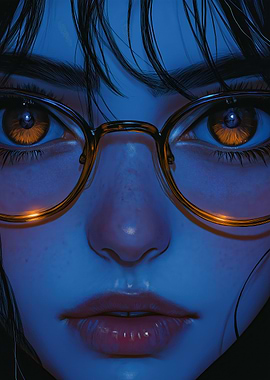 Anime Girl with Glasses