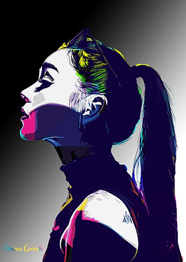 Ariana Grande Pop Art Portrait