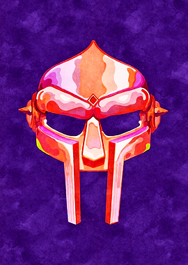 MF DOOM Mask Watercolor