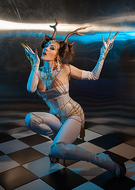 White Antler Costume