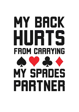 My Back Hurts Card Game Pun