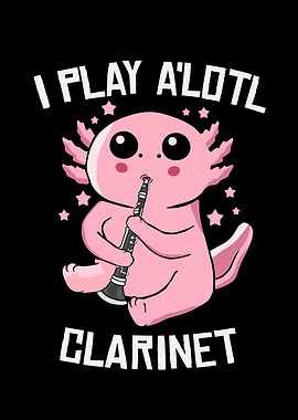 Axolotl Clarinet Player Kids Music Orchestra Clarinet
