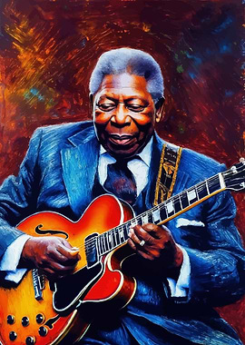 BB King Guitar Painting