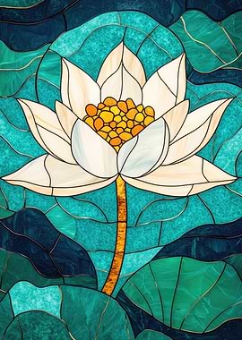 Stained Glass Lotus