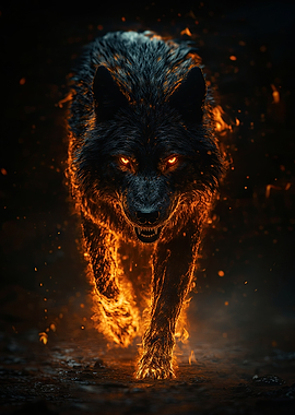 Hellfire Black Alpha Wolf
