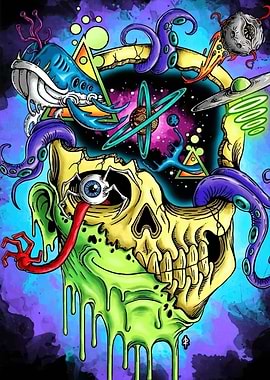 Cosmic Skull Art