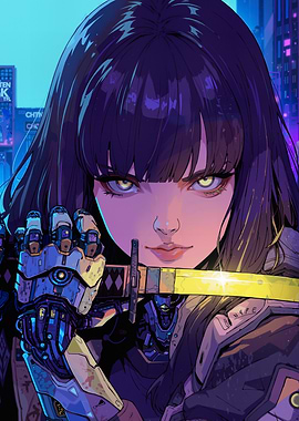 Cyberpunk Samurai Girl