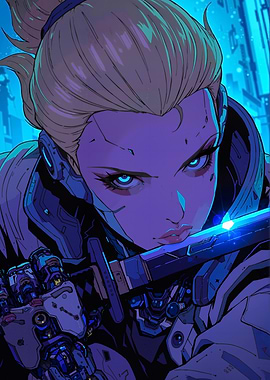 Cyberpunk Female Warrior