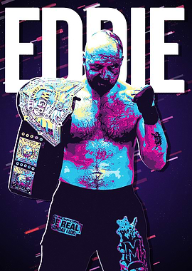 Eddie MMA Champion retro art