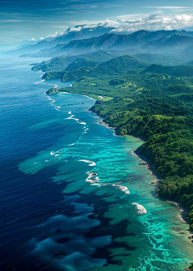 Aerial Coastline View