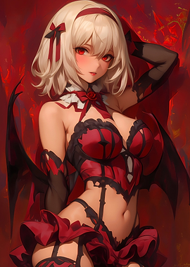 Red-Haired Anime Girl with Wings