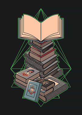 Stack of Books Illustration