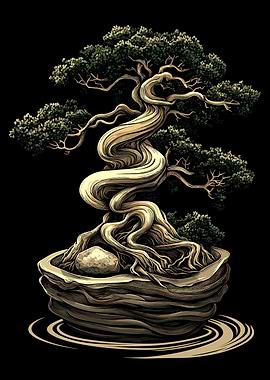 Bonsai Tree Illustration