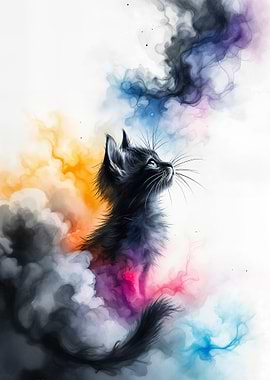 Cat and Smoke