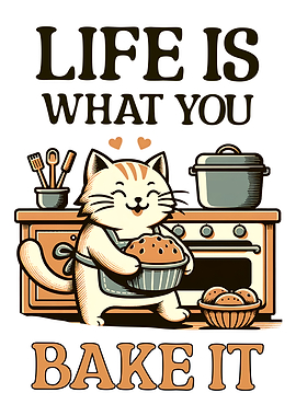 Life is What You Bake It Baker Cat